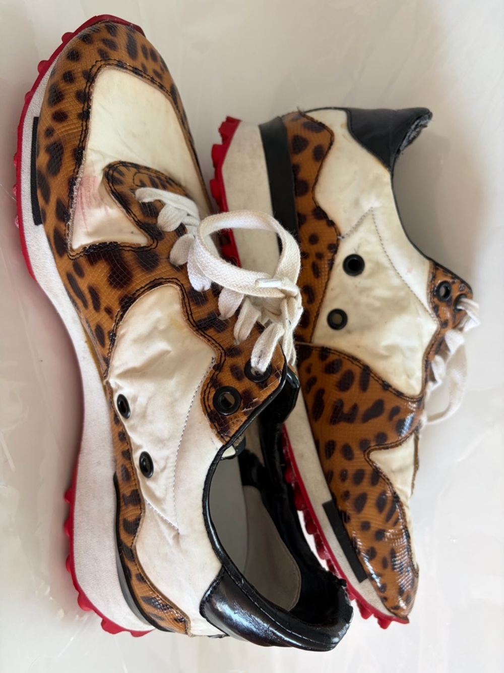 Golden Goose Starland Terrycloth, Nylon & Leather Leopard Print Low-Top Sneakers - Picture 13 of 13